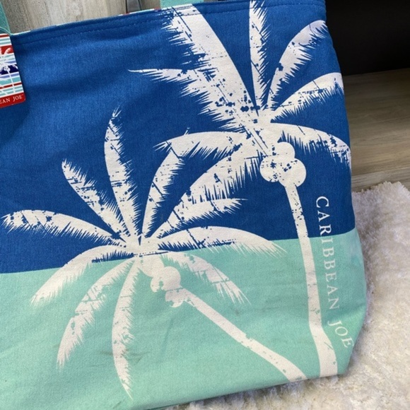NWT Caribbean Joe Large Tropical Beach bag Tote Shopper Shoulder Bag - Picture 6 of 12